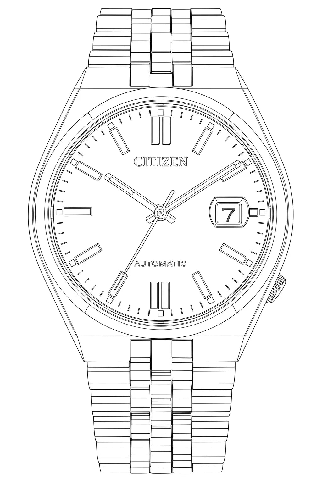 Citizen NK0020-55E — Watch technical diagram