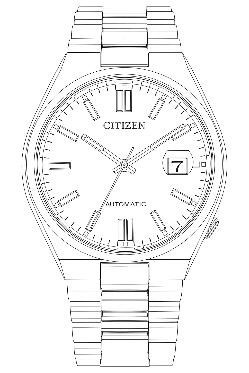 Citizen NJ0150-56X — Watch technical diagram