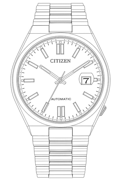 Citizen NJ0150-56X — Watch technical diagram