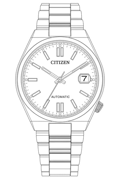 Citizen NJ0200-50W — Watch technical diagram