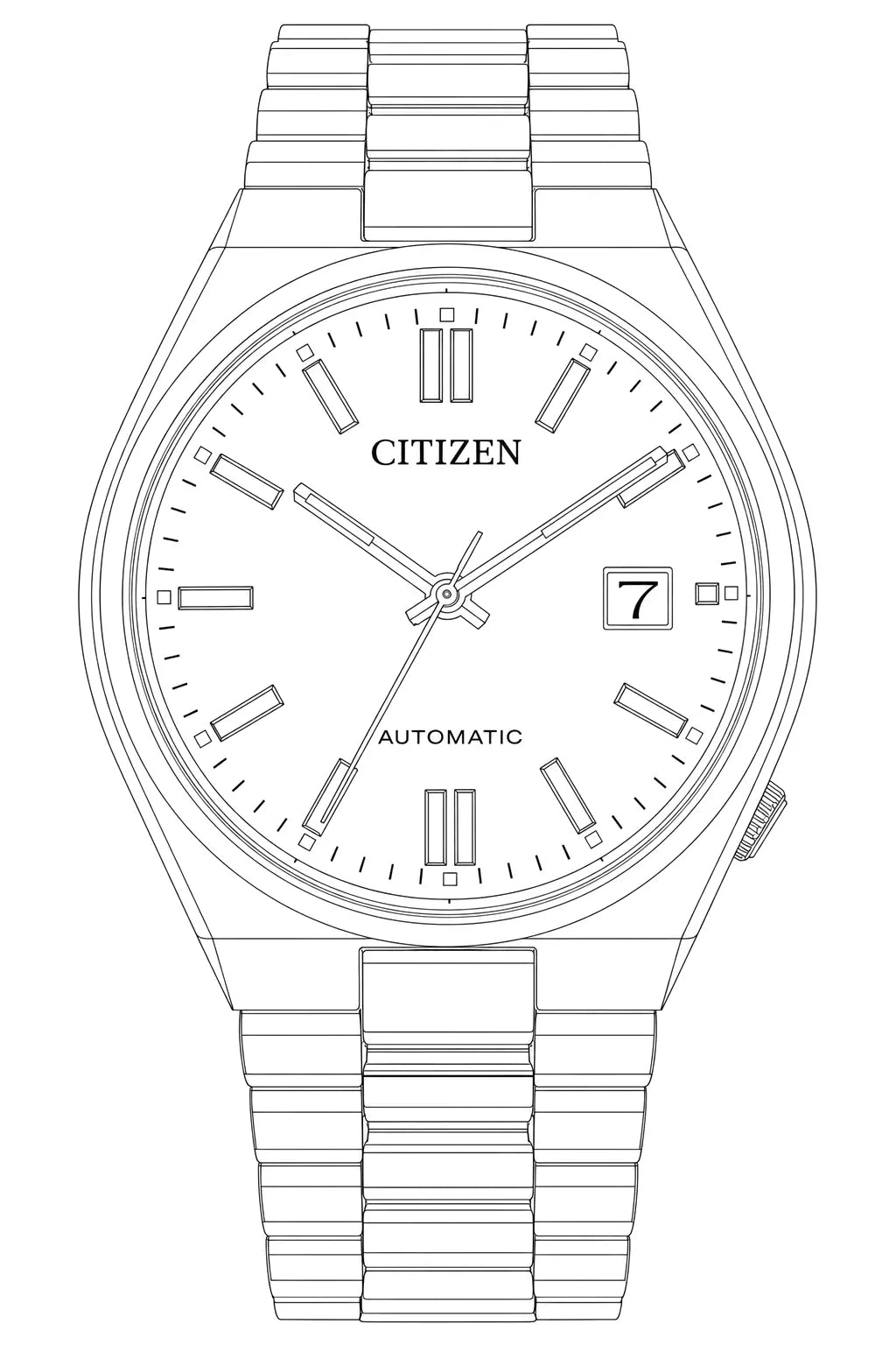 Citizen NJ0150-56Z — Watch technical diagram