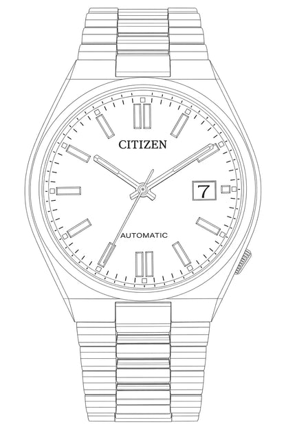 Citizen NJ0150-56W — Watch technical diagram