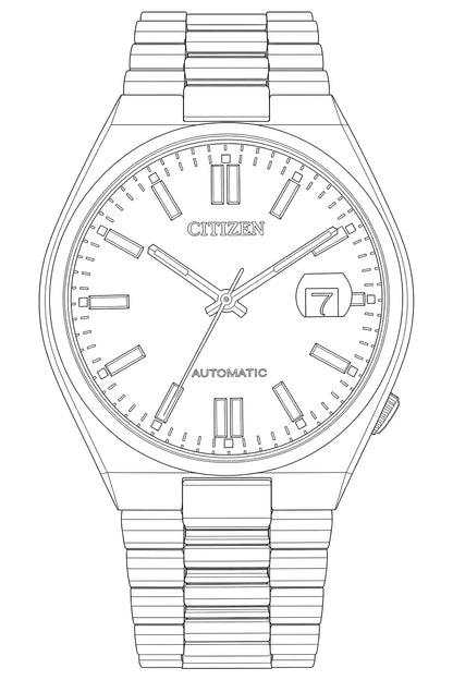 Citizen NJ0152-51X — Watch technical diagram
