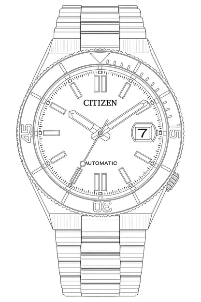 Citizen NJ0230-59L — Watch technical diagram