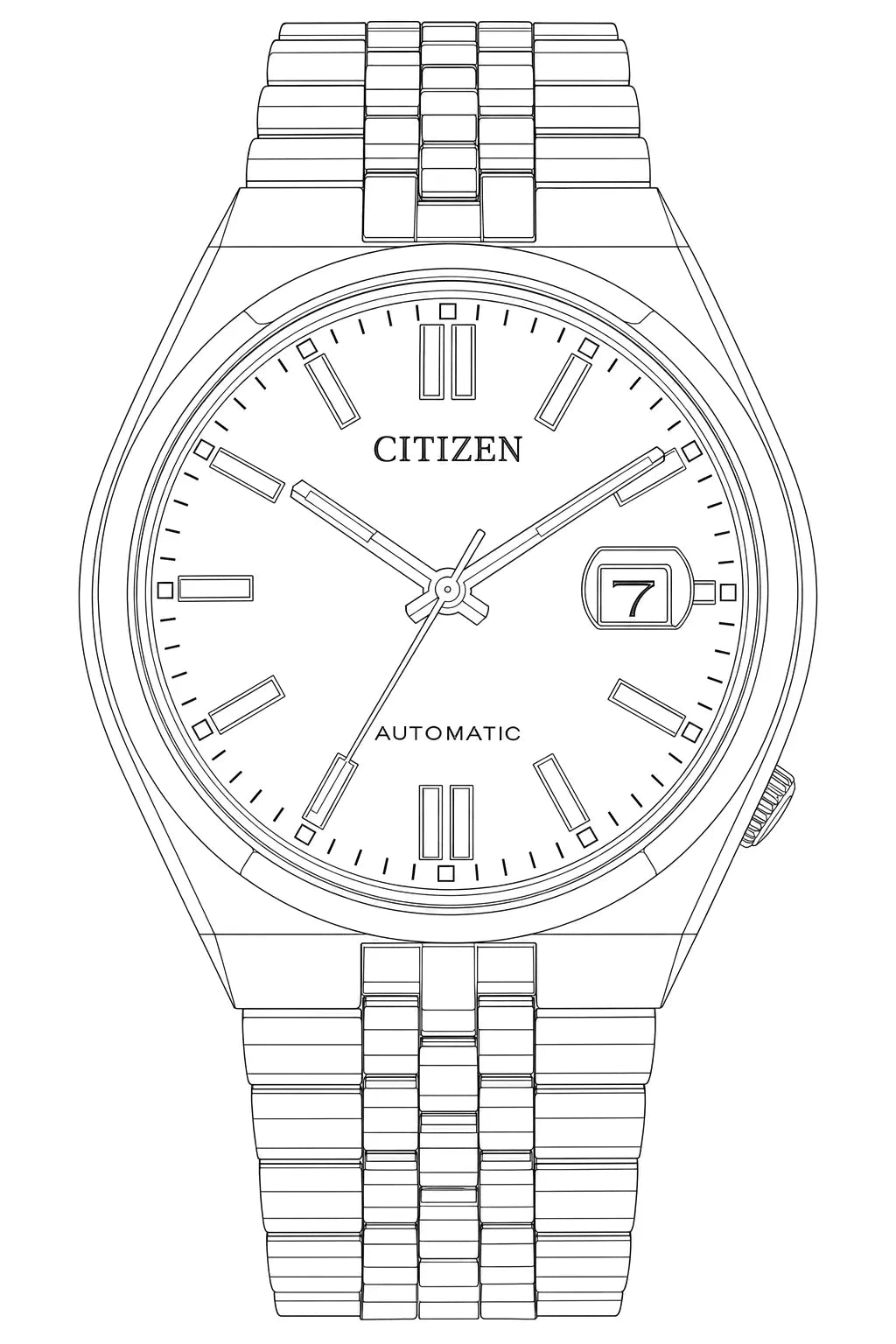 Citizen NK0023-57L — Watch technical diagram