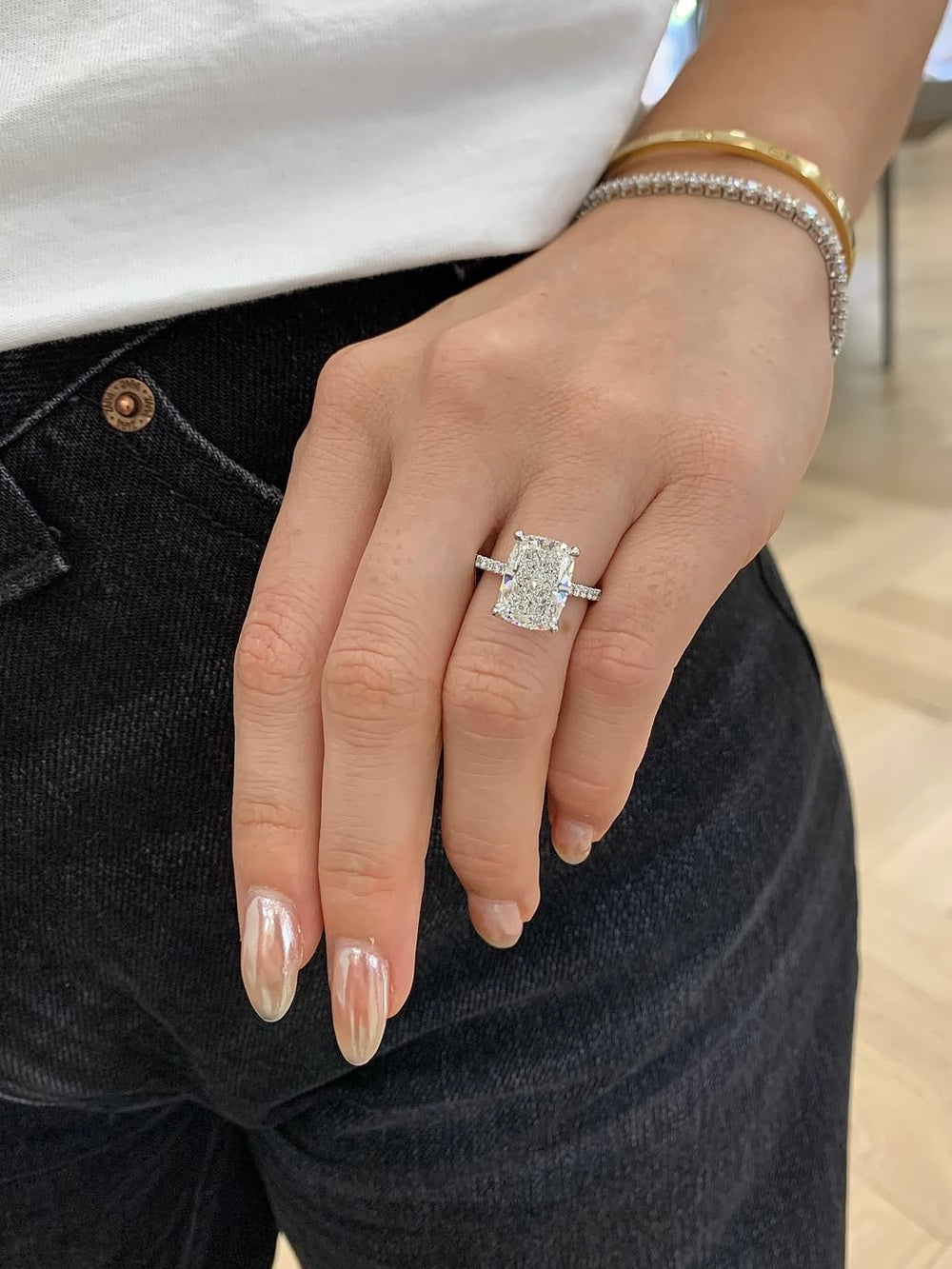 Legacy client ring — 4 carat Elongated Cushion Diamond Band — September 17, 2026