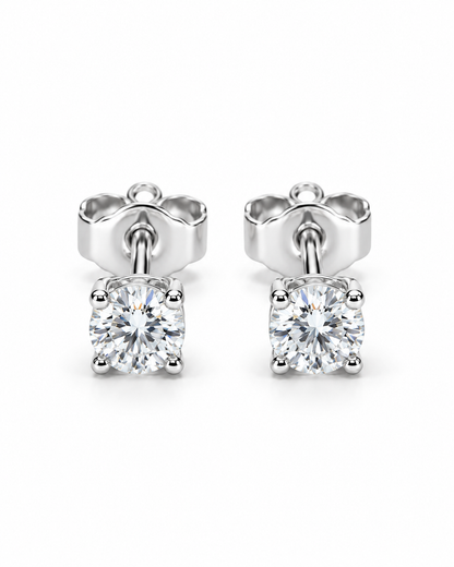 Legacy 0.25 CTW lab-grown diamond stud earrings in 14K white gold; matching pair