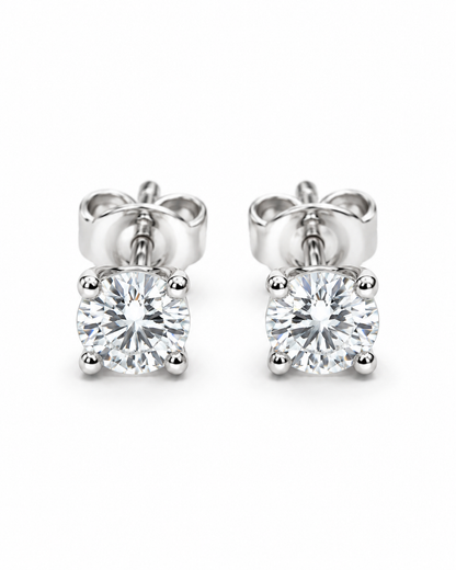 Legacy 0.75 CTW lab-grown diamond studs in 14K white gold; pair