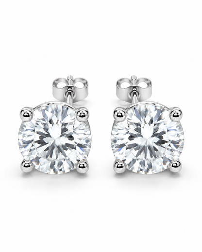 Legacy 6.00 CTW lab-grown diamond studs in 14K white gold; pair