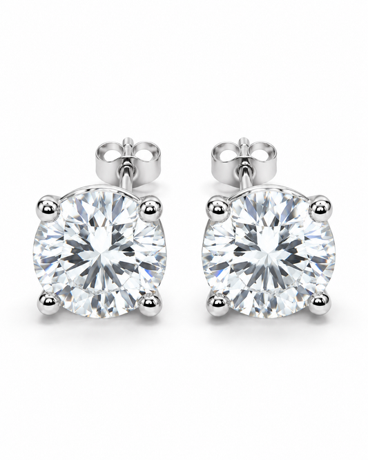 Legacy 6.00 CTW lab-grown diamond studs in 14K white gold; pair