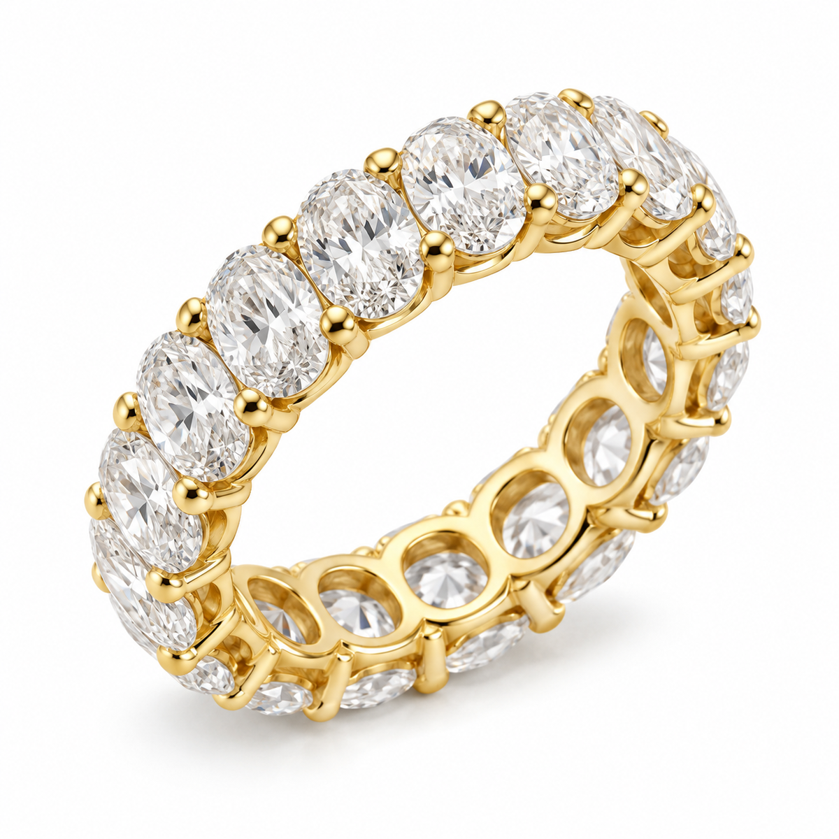 Legacy eternity oval in 14K gold with lab-grown diamonds; representative design image