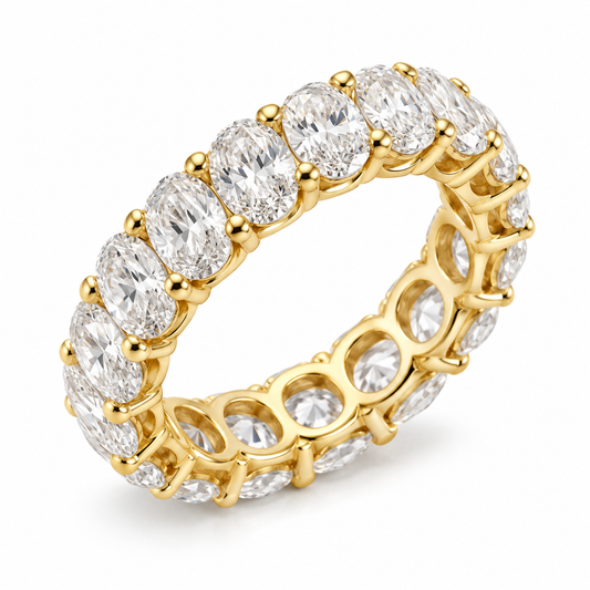 Legacy eternity oval in 14K gold with lab-grown diamonds; representative design image