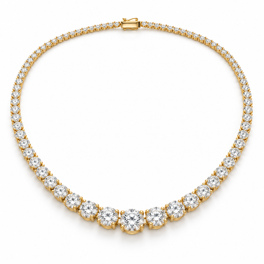 Legacy graduated in 14K gold with lab-grown diamonds; representative design image