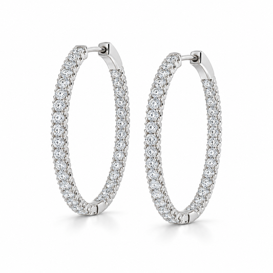 Legacy hoop oval in 14K gold with lab-grown diamonds; representative design image