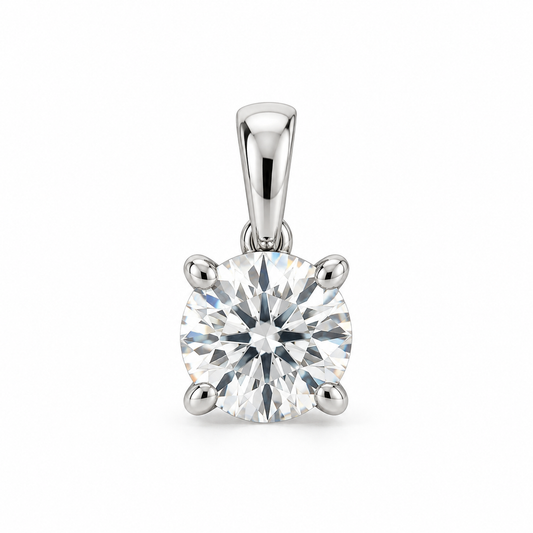 Legacy pendant prong in 14K gold with lab-grown diamonds; representative design image
