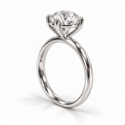 Legacy Round Plain Solitaire Engagement Ring — 1.50 ct — White Gold — alternate
