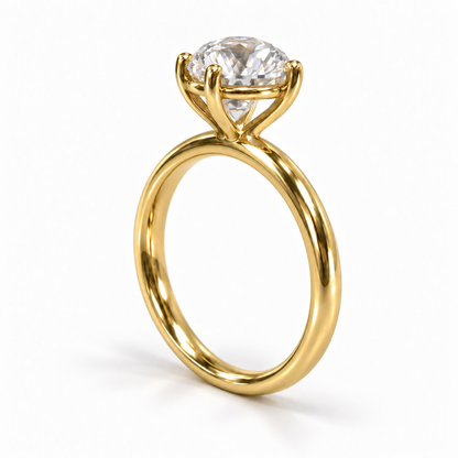 Legacy Round Plain Solitaire Engagement Ring — 1.50 ct — Yellow Gold — alternate