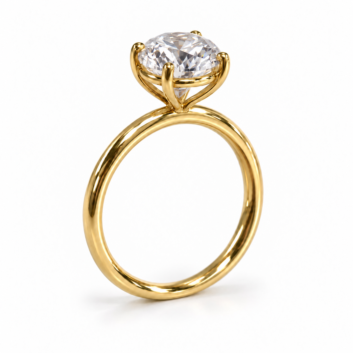 Legacy Round Plain Solitaire Engagement Ring — 1.50 ct — Yellow Gold — main