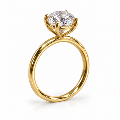 Legacy Round Plain Solitaire Engagement Ring — 1.50 ct — Yellow Gold — main