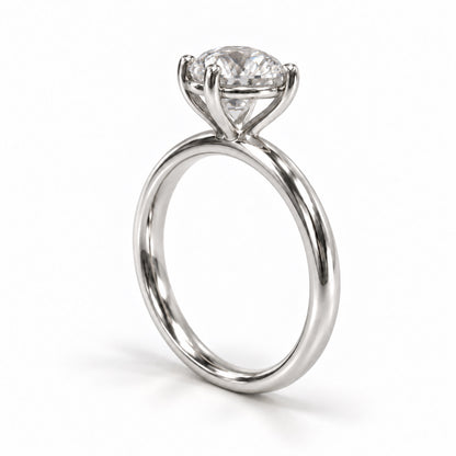 Legacy Round Plain Solitaire Engagement Ring — 1.00 ct — White Gold — alternate