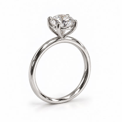 Legacy Round Plain Solitaire Engagement Ring — 1.00 ct — White Gold — main