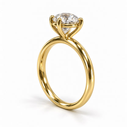 Legacy Round Plain Solitaire Engagement Ring — 1.00 ct — Yellow Gold — alternate