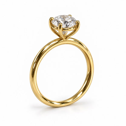 Legacy Round Plain Solitaire Engagement Ring — 1.00 ct — Yellow Gold — main
