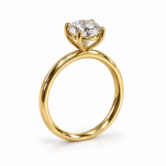 Legacy Round Plain Solitaire Engagement Ring — 1.00 ct — Yellow Gold — main