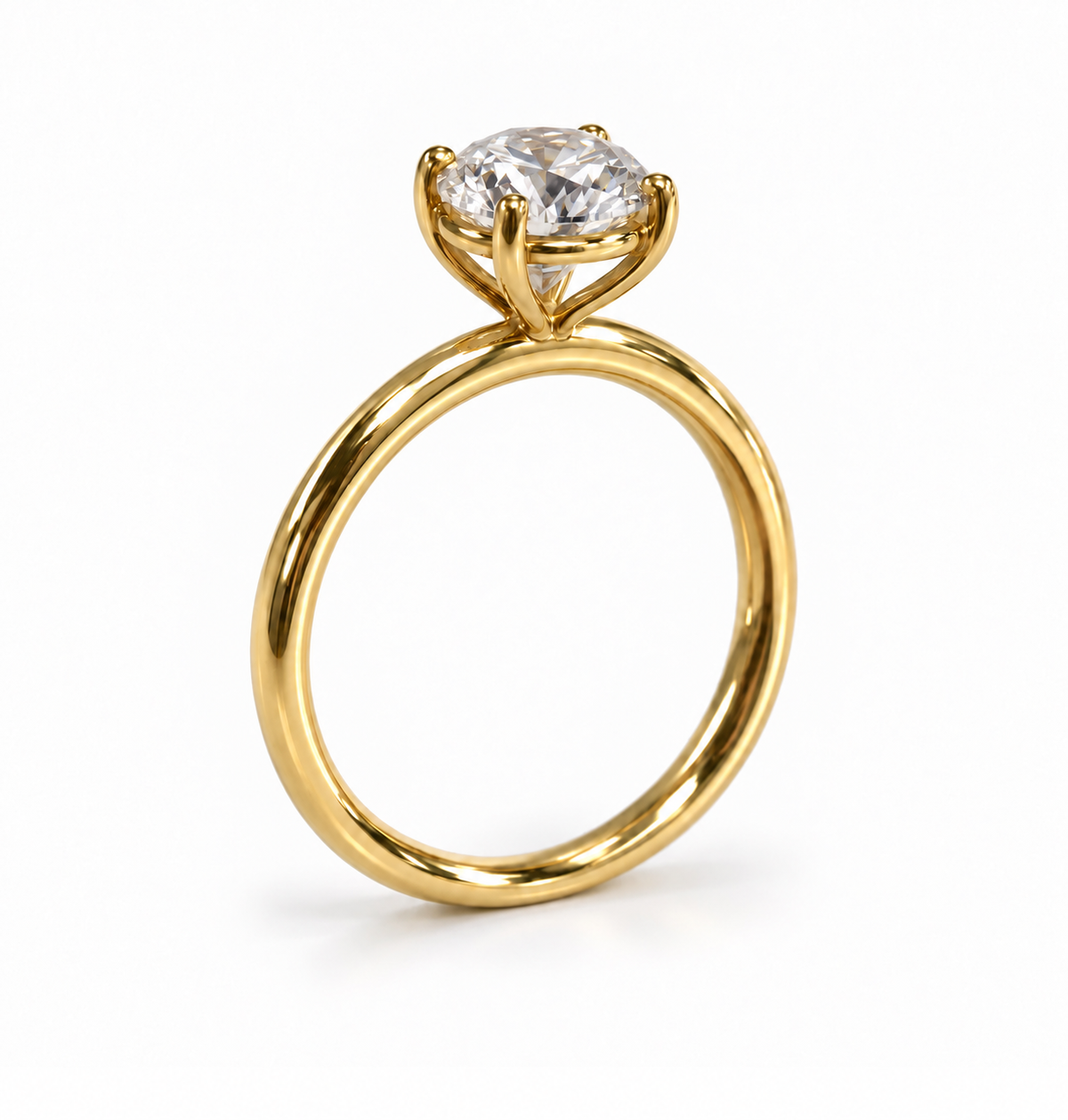 Legacy Round Plain Solitaire Engagement Ring — 1.00 ct — Yellow Gold — main — sin texto