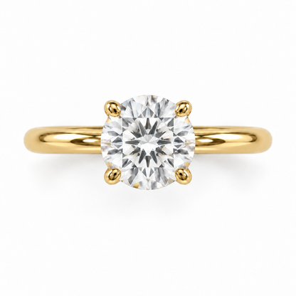Legacy Round — 1.00 ct — Yellow Gold — vista superior — sin texto