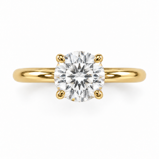 Legacy Round — 1.00 ct — Yellow Gold — vista superior — sin texto