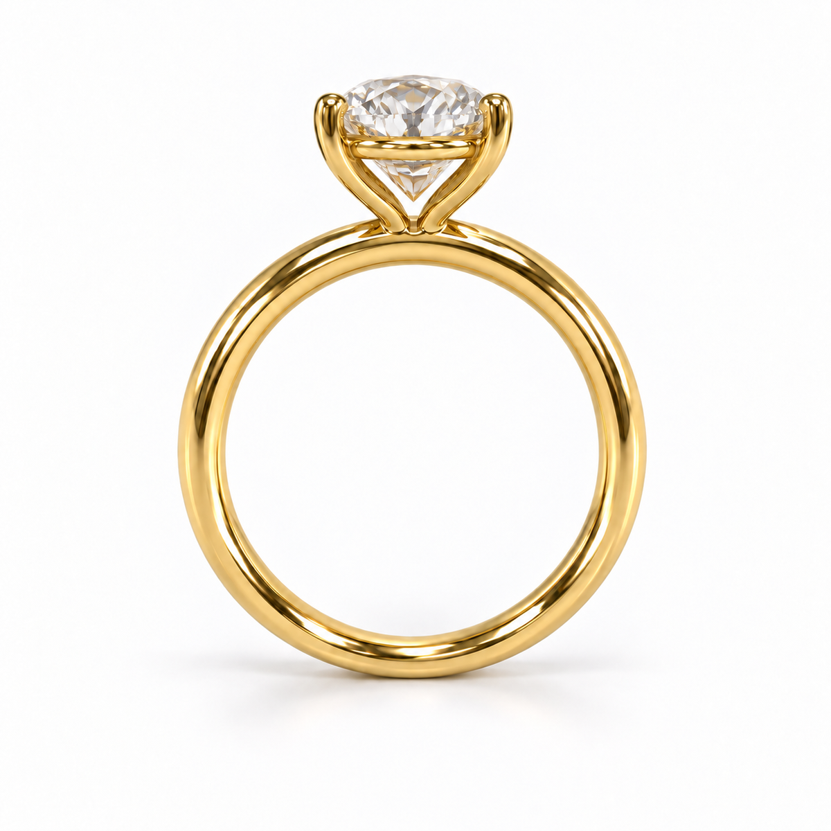 Legacy Round — 1.00 ct — Yellow Gold — perfil — sin texto