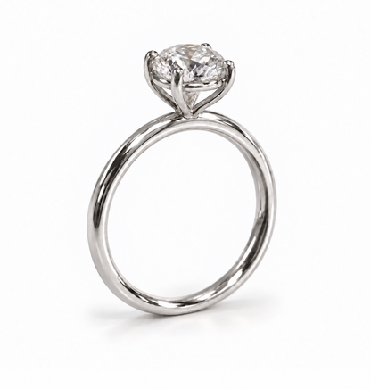 Legacy Round Plain Solitaire Engagement Ring — 1.00 ct — White Gold — main — sin texto
