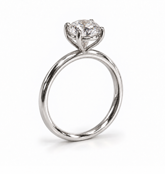 Legacy Round Plain Solitaire Engagement Ring — 1.00 ct — White Gold — main — sin texto