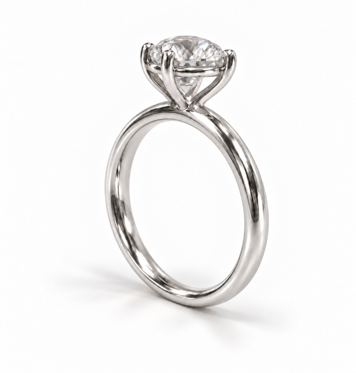 Legacy Round Plain Solitaire Engagement Ring — 1.00 ct — White Gold — alternate — sin texto