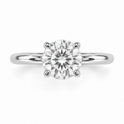 Legacy Round — 1.00 ct — White Gold — vista superior — sin texto