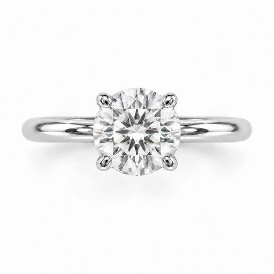 Legacy Round — 1.00 ct — White Gold — vista superior — sin texto