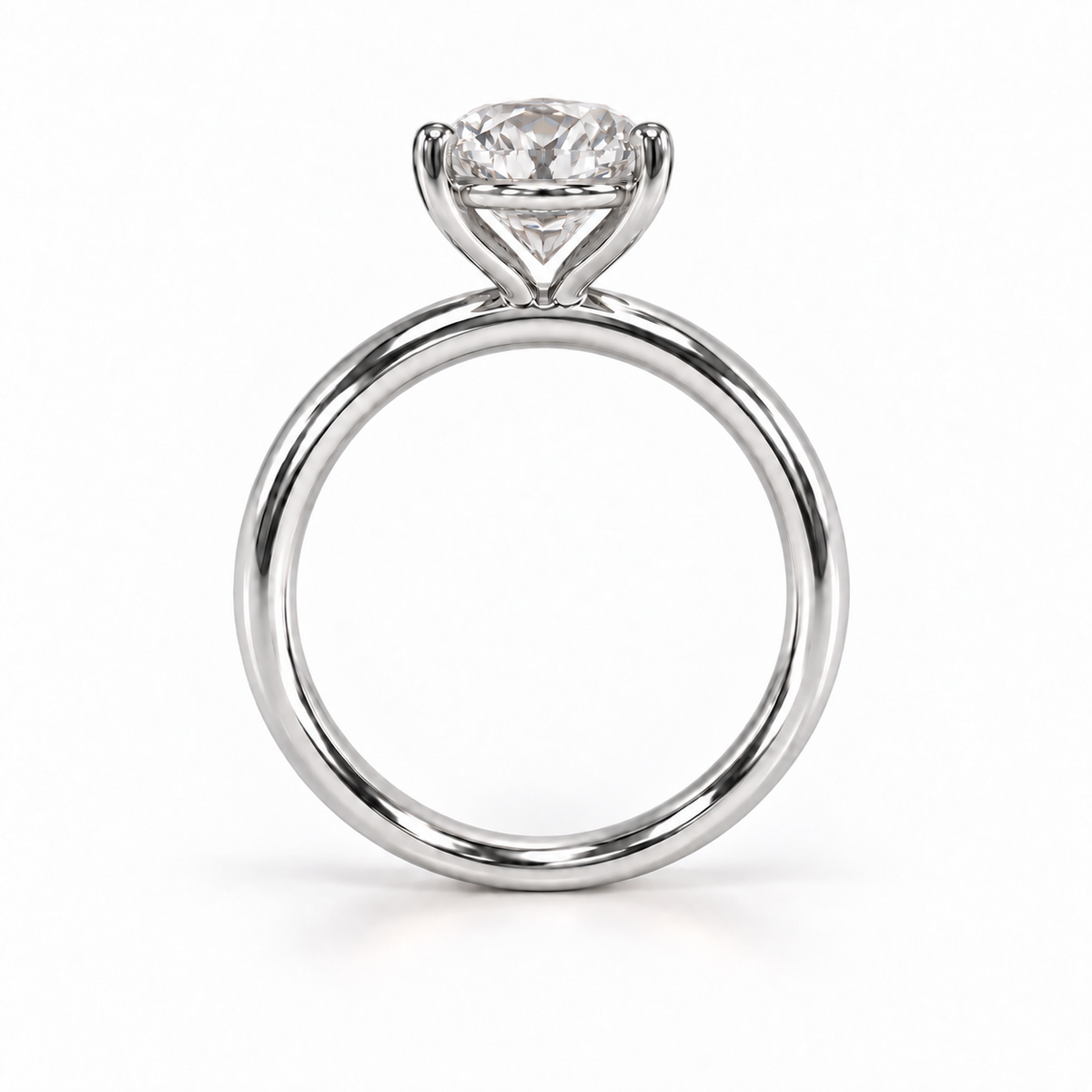 Legacy Round — 1.00 ct — White Gold — perfil — sin texto