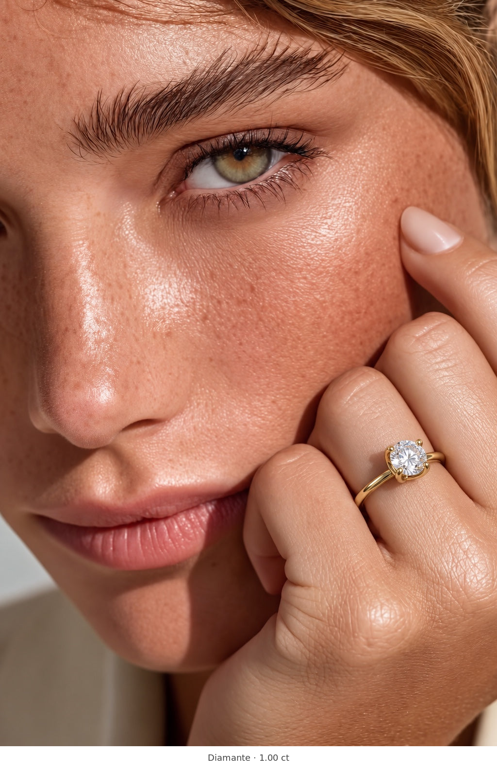 Legacy Round Plain Solitaire Engagement Ring — 1.00 ct — Yellow Gold — portrait