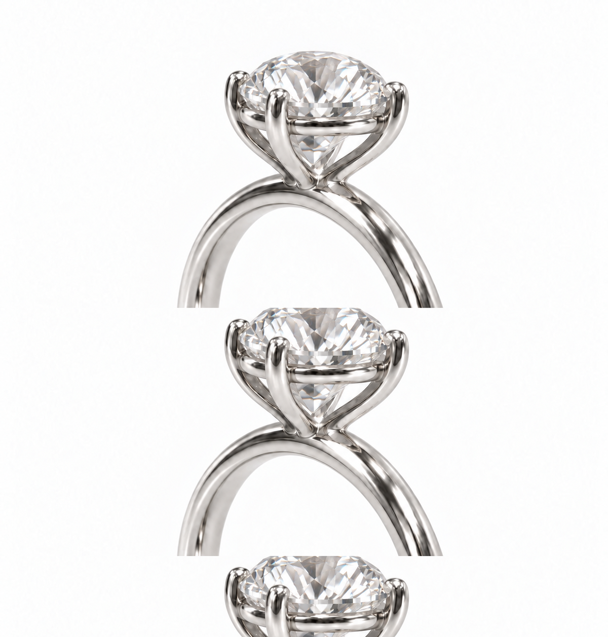 Legacy Round Plain Solitaire Engagement Ring — 1.50 ct — White Gold — alternate