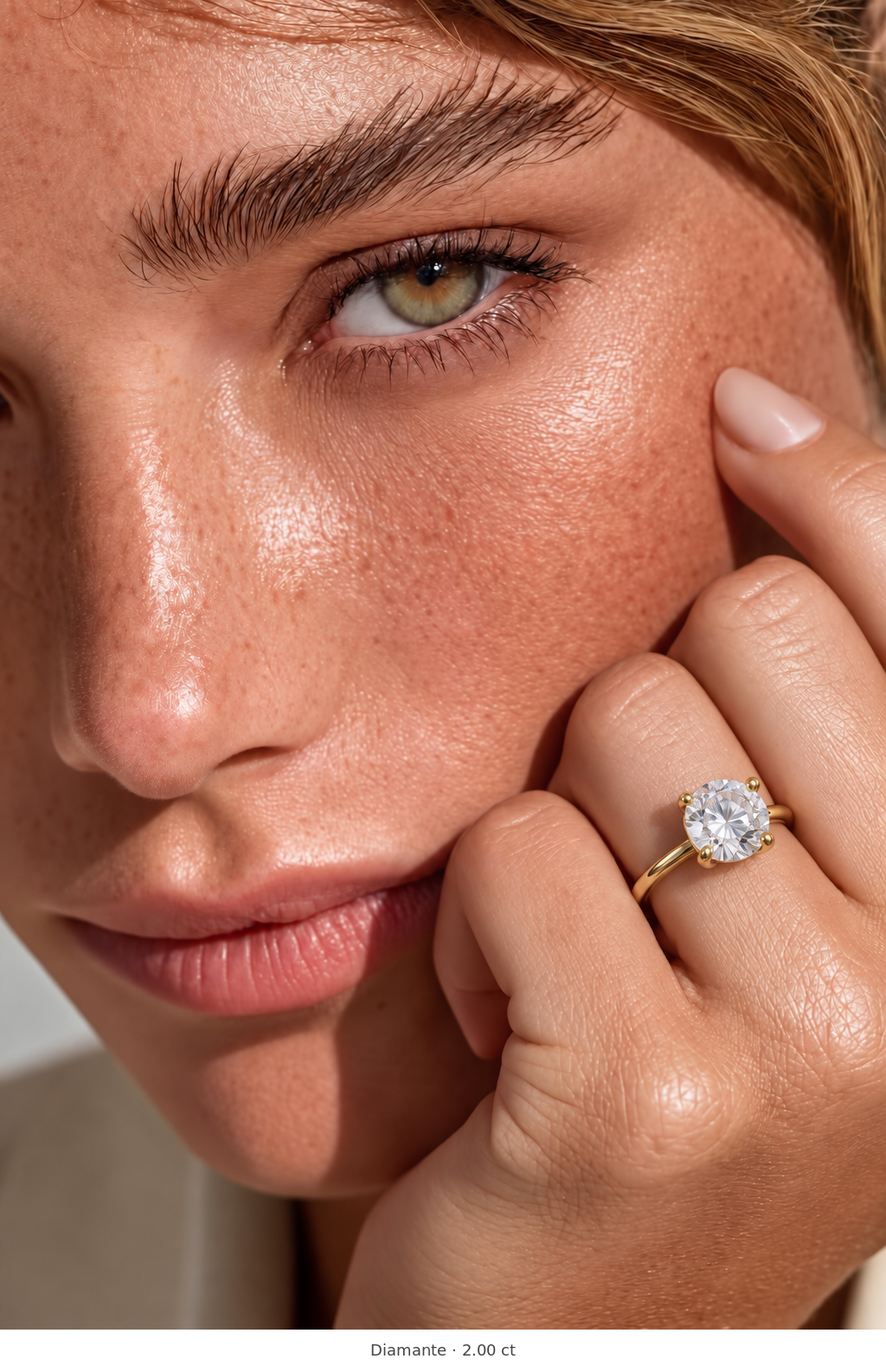 Legacy Round Plain Solitaire Engagement Ring — 2.00 ct — Yellow Gold — portrait