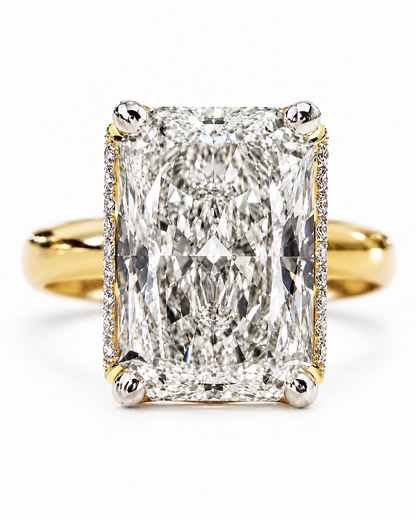 Legacy radiant cut engagement ring — studio photograph 2