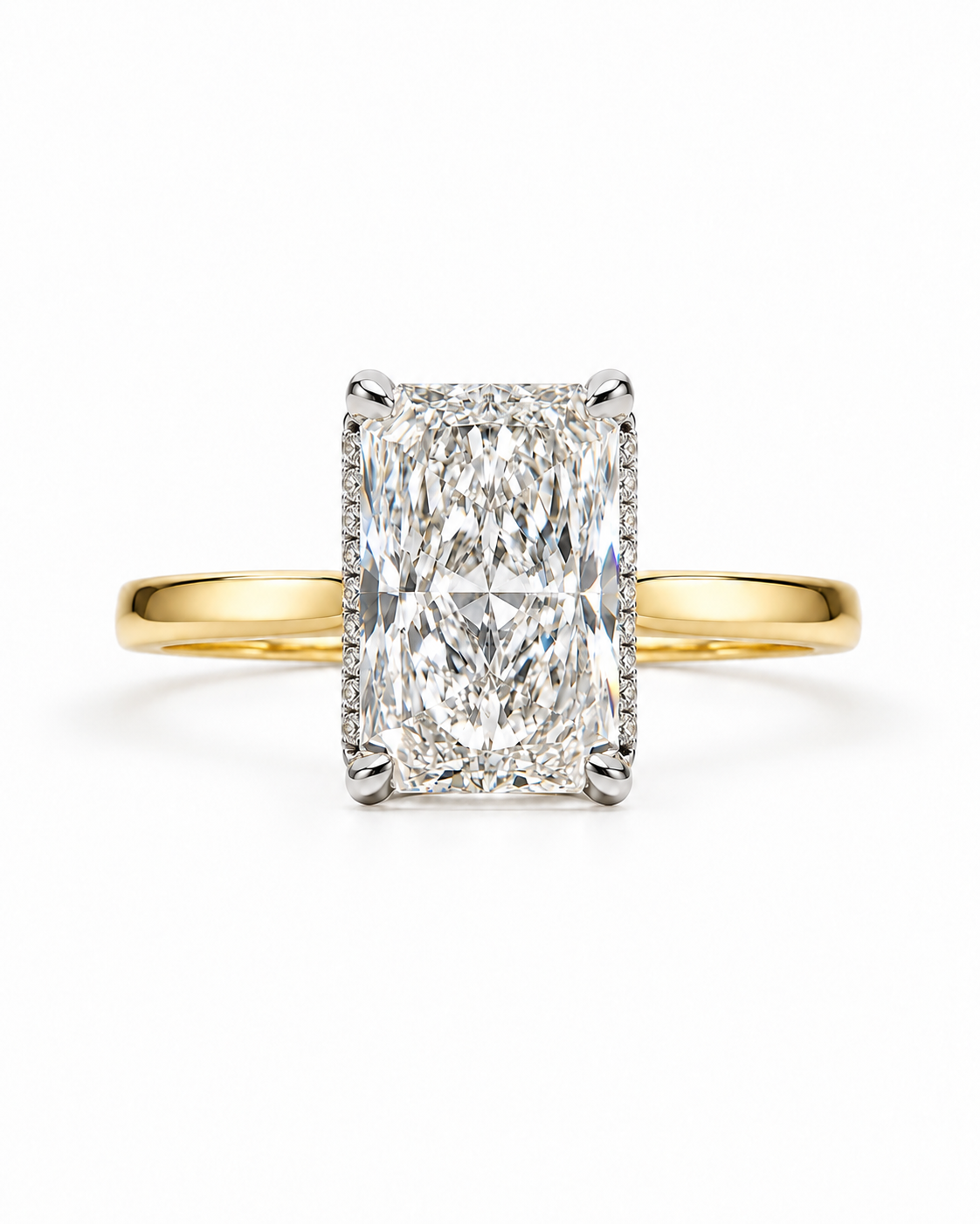 Legacy radiant cut engagement ring — studio photograph 3