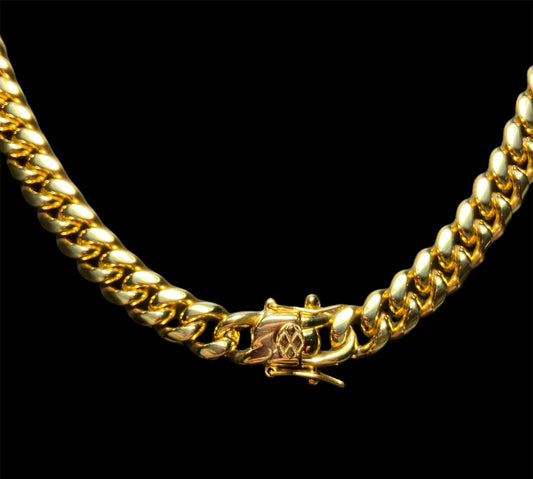 8mm Miami Cuban Link Gold Color